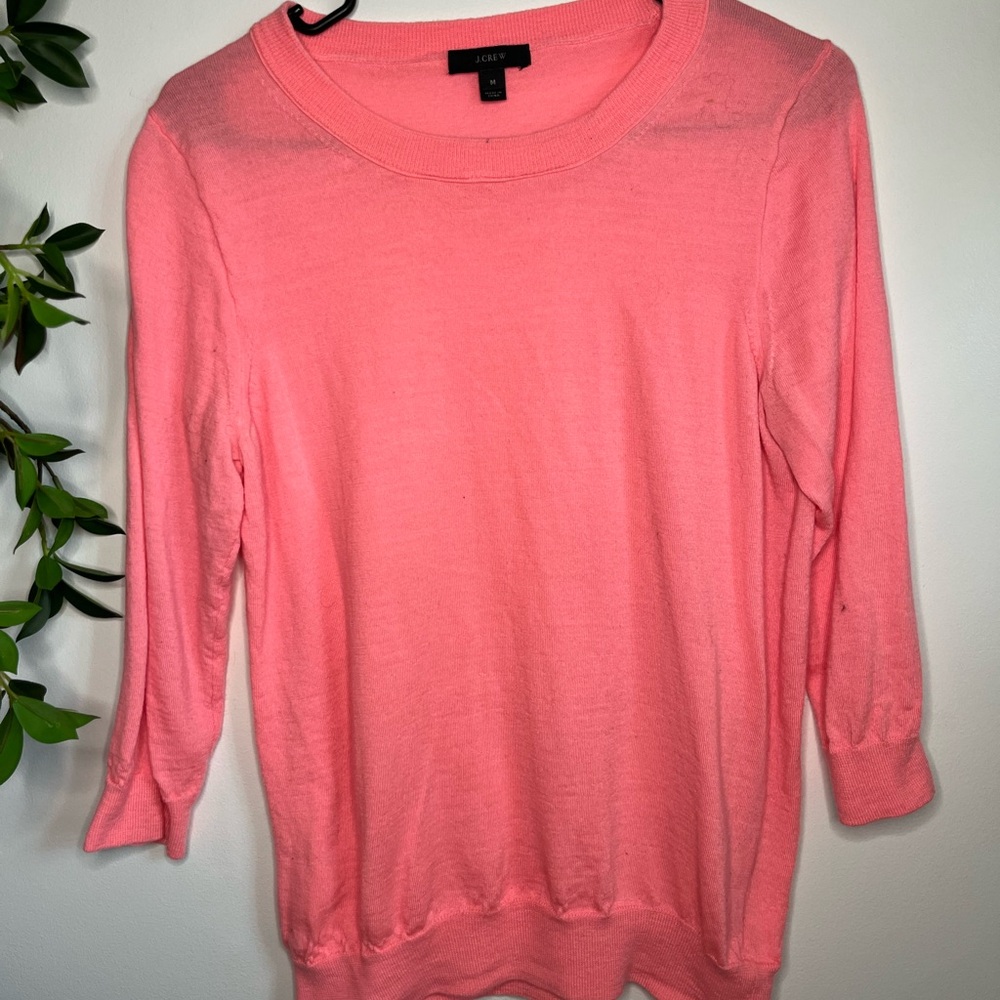 J. Crew Vibrant Pink Knit Top